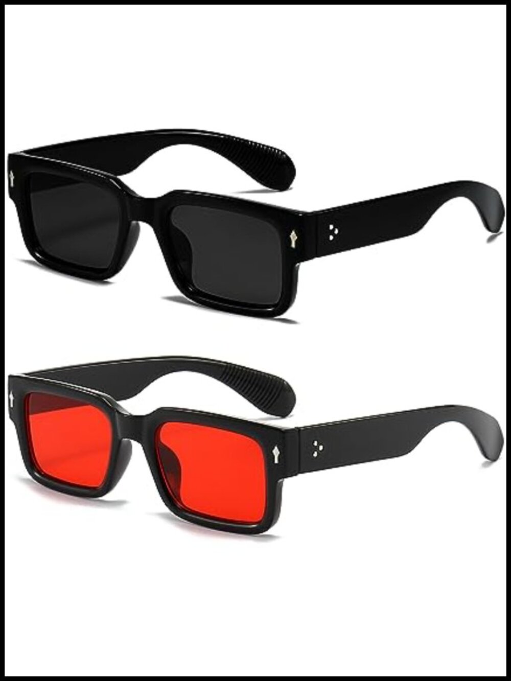 Square Frame Sunglasses UV400 Acetate Full-Frame Unisex